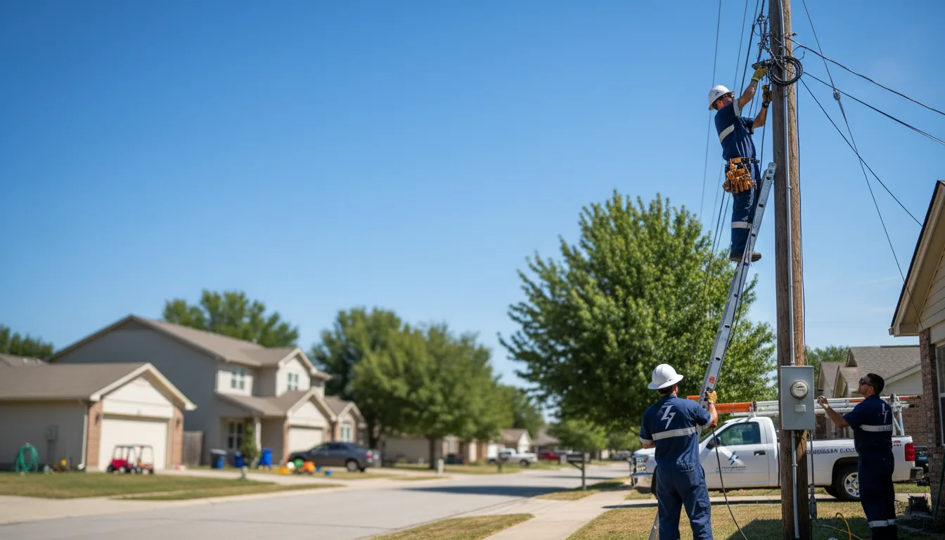 Residential electrician providing installation services in Jenkinsburg, GA